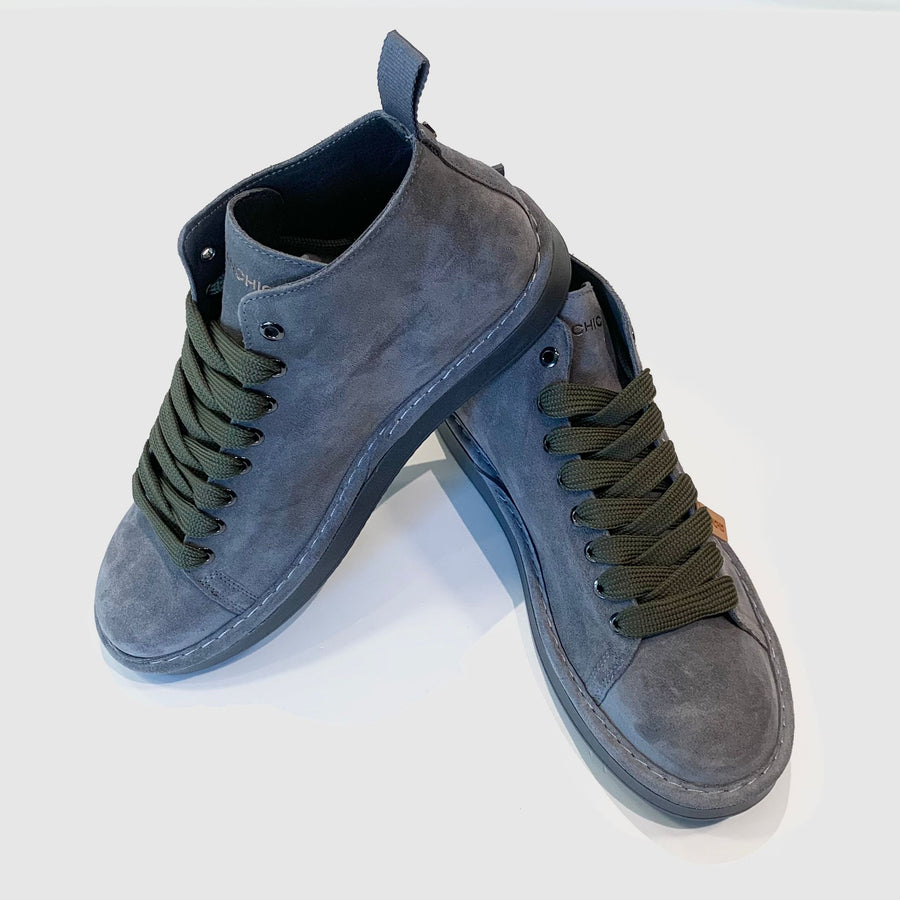 UW4-P01 Polacchino Suede Grigio/Militare Man