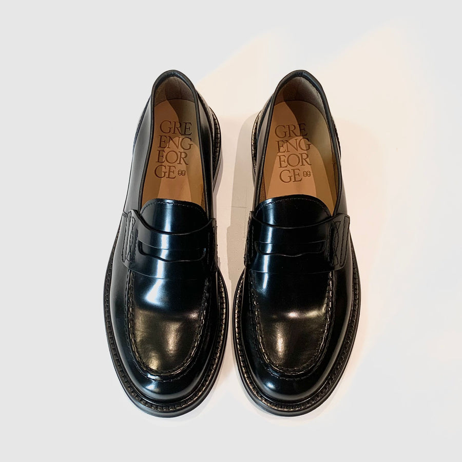 UW4-7054 Mocassino Vitello Polished Nero Man