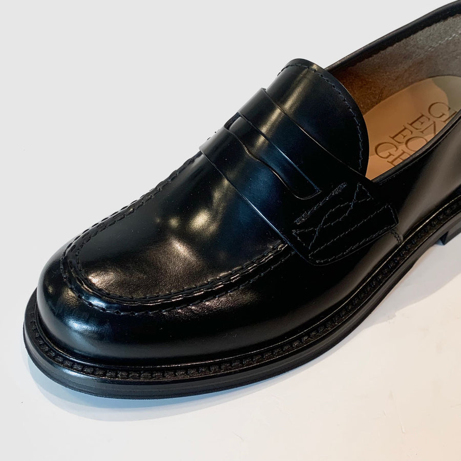 UW4-7054 Mocassino Vitello Polished Nero Man