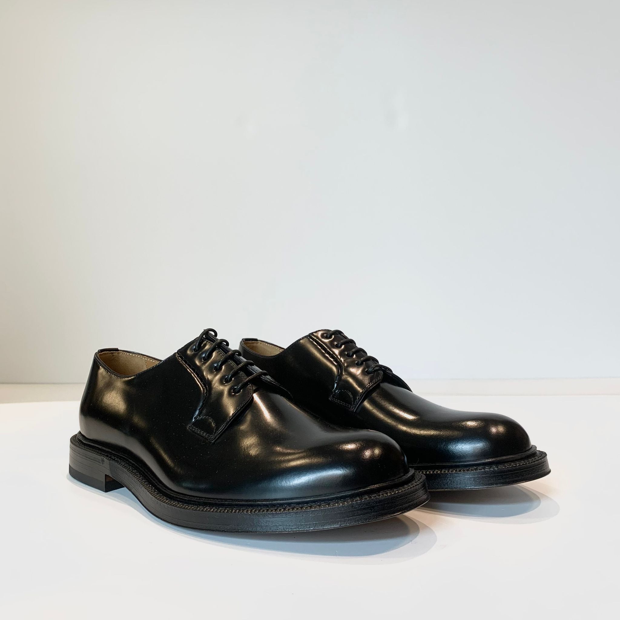 UW4-1204 Derby Vitello Polished Nero Man