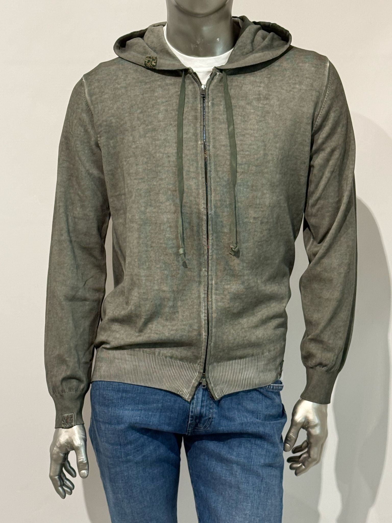 S5-DROP Felpa In Maglia Con Cappuccio Militare Man