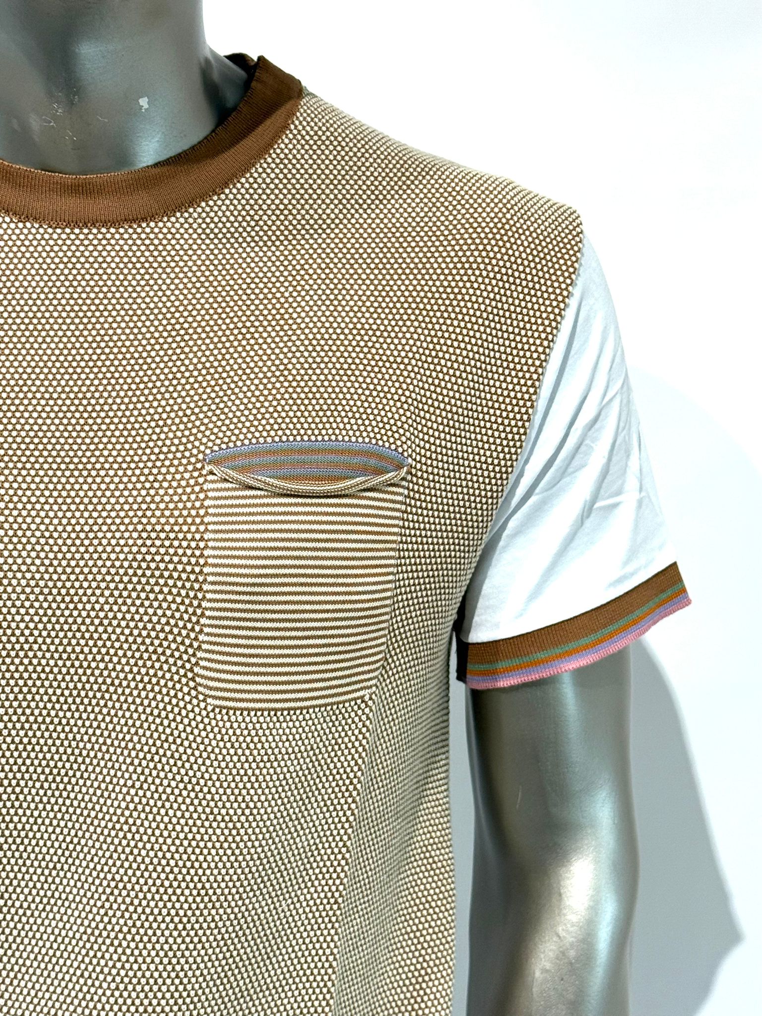 S5-COLINS T-Shirt Tabacco/Beige Man