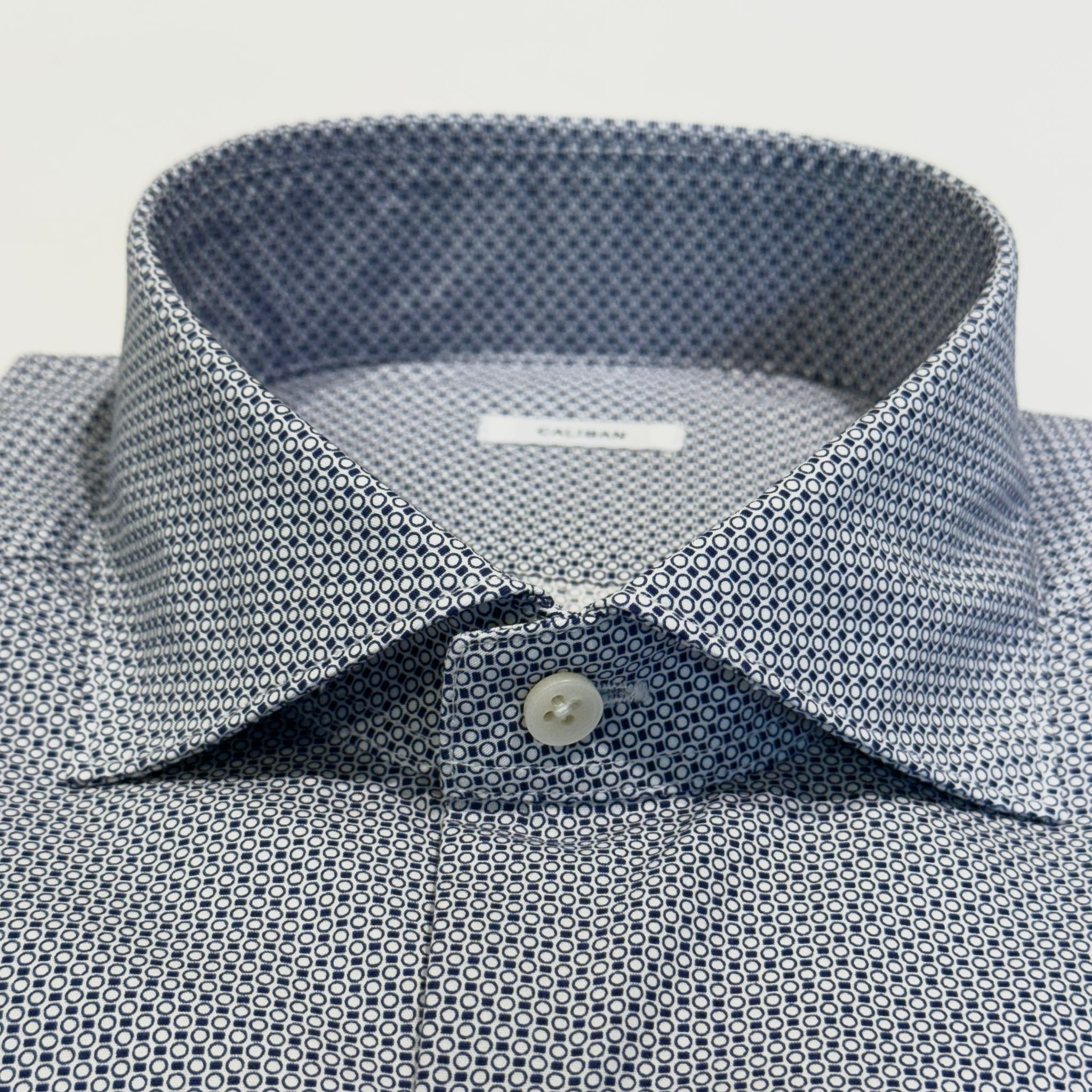 W5-UTHCUR Camicia Regular Microfantasia Blu Man