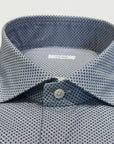 W5-UTHCUR Camicia Regular Microfantasia Blu Man