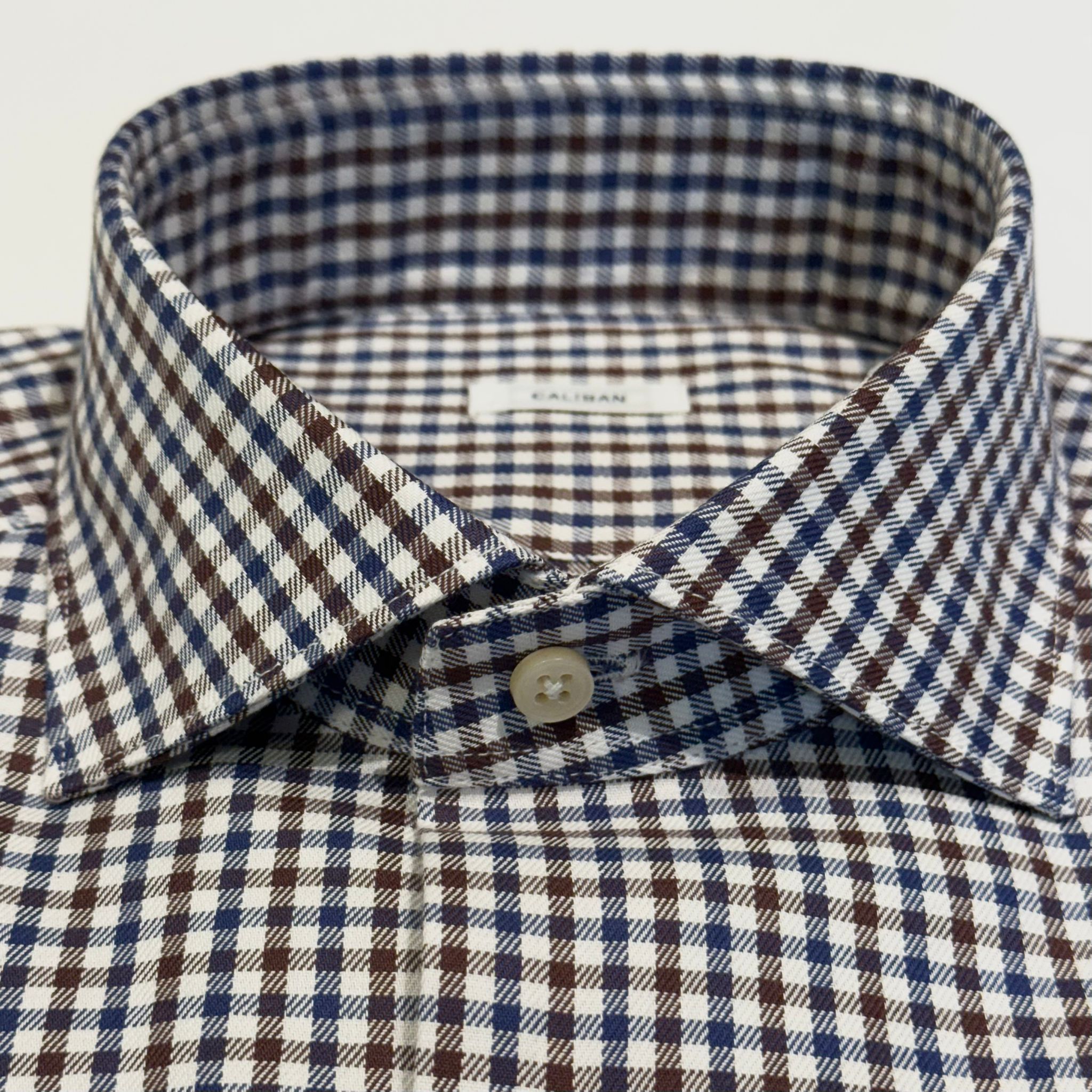W5-RVGCUR Camicia Regular Quadretti Marrone/Blu Man