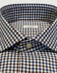W5-RVGCUR Camicia Regular Quadretti Marrone/Blu Man