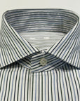 W5-UYDCUR Camicia Regular Righe Blu/Verdi Man