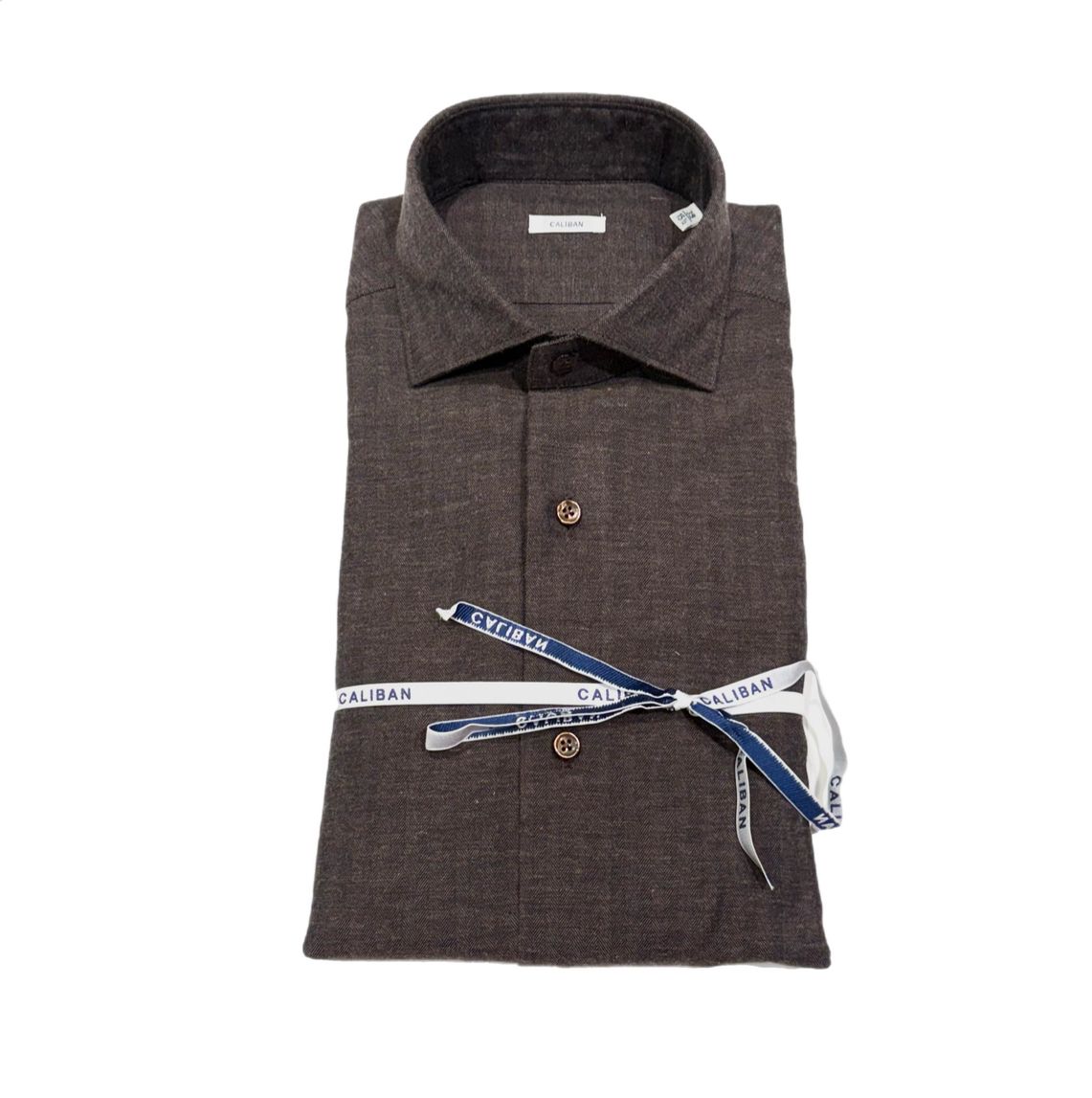 W5-QMCCUR Camicia Regular Spigata Marrone Man