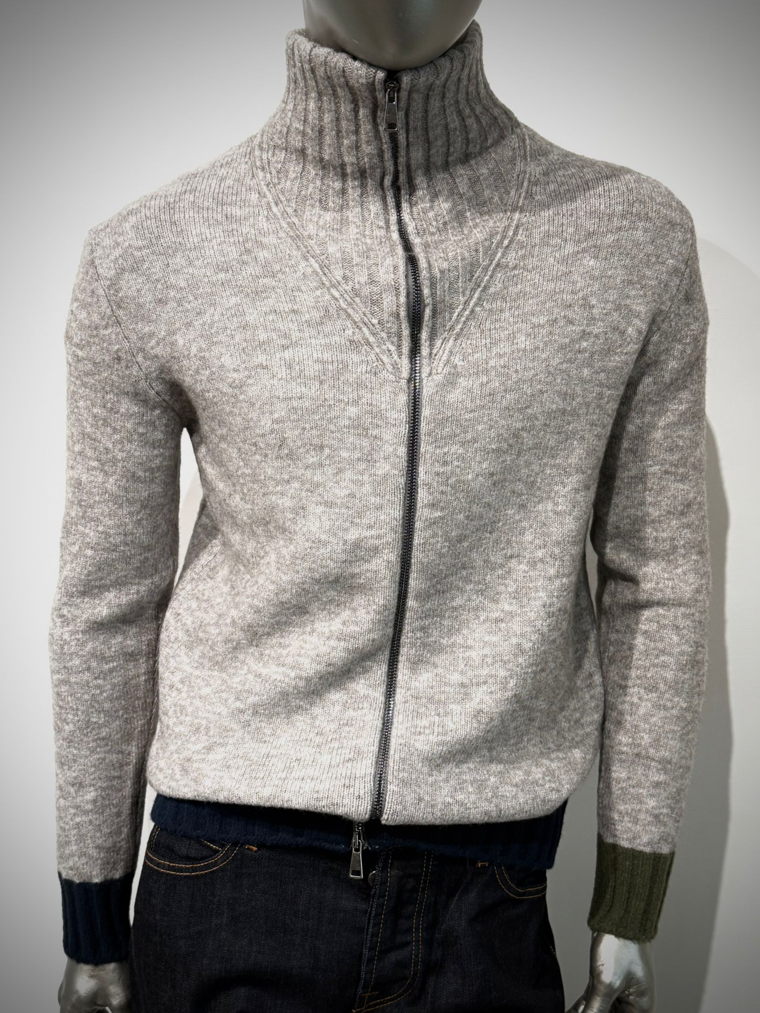 W5-BRODY Maglia Ciclista Zip Grigio Man