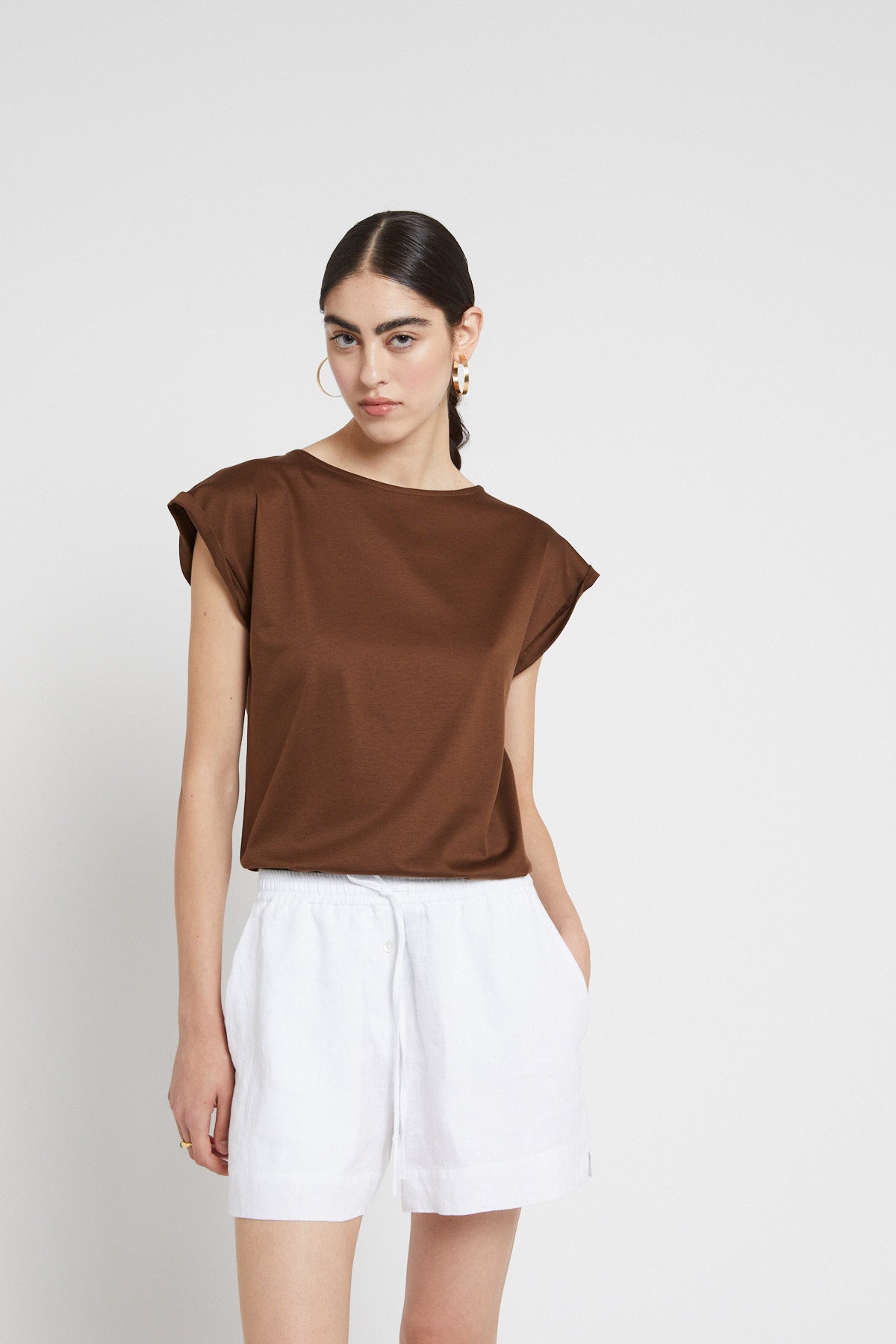 S5-DM8112 T-shirt in Jersey Cioccolato