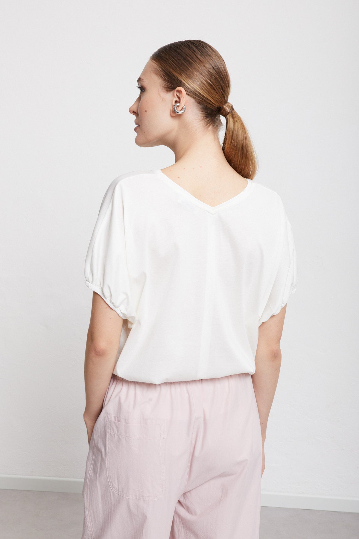 S5-DM8122 T-shirt in Jersey Latte