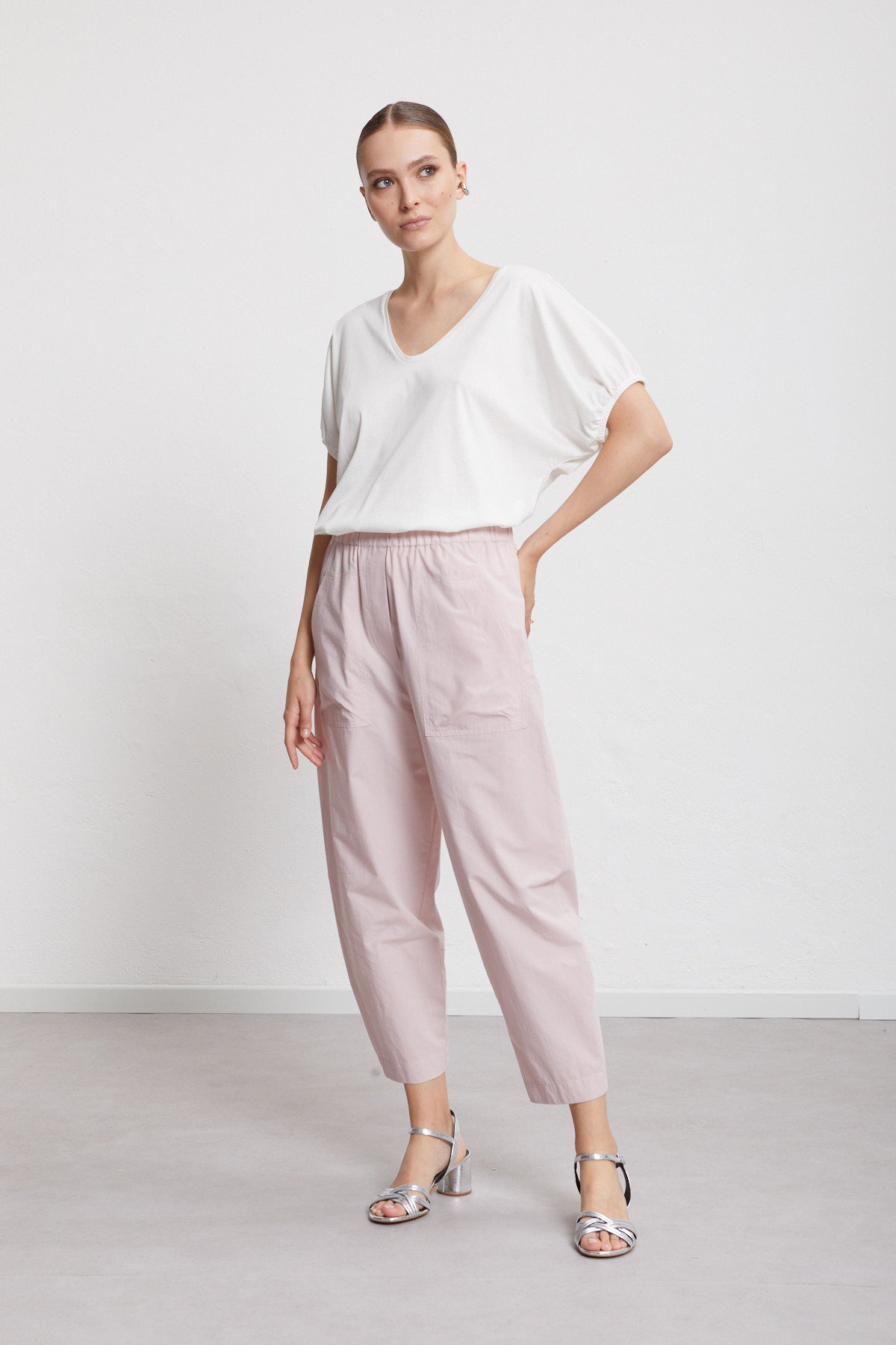 S5-DM8122 T-shirt in Jersey Latte