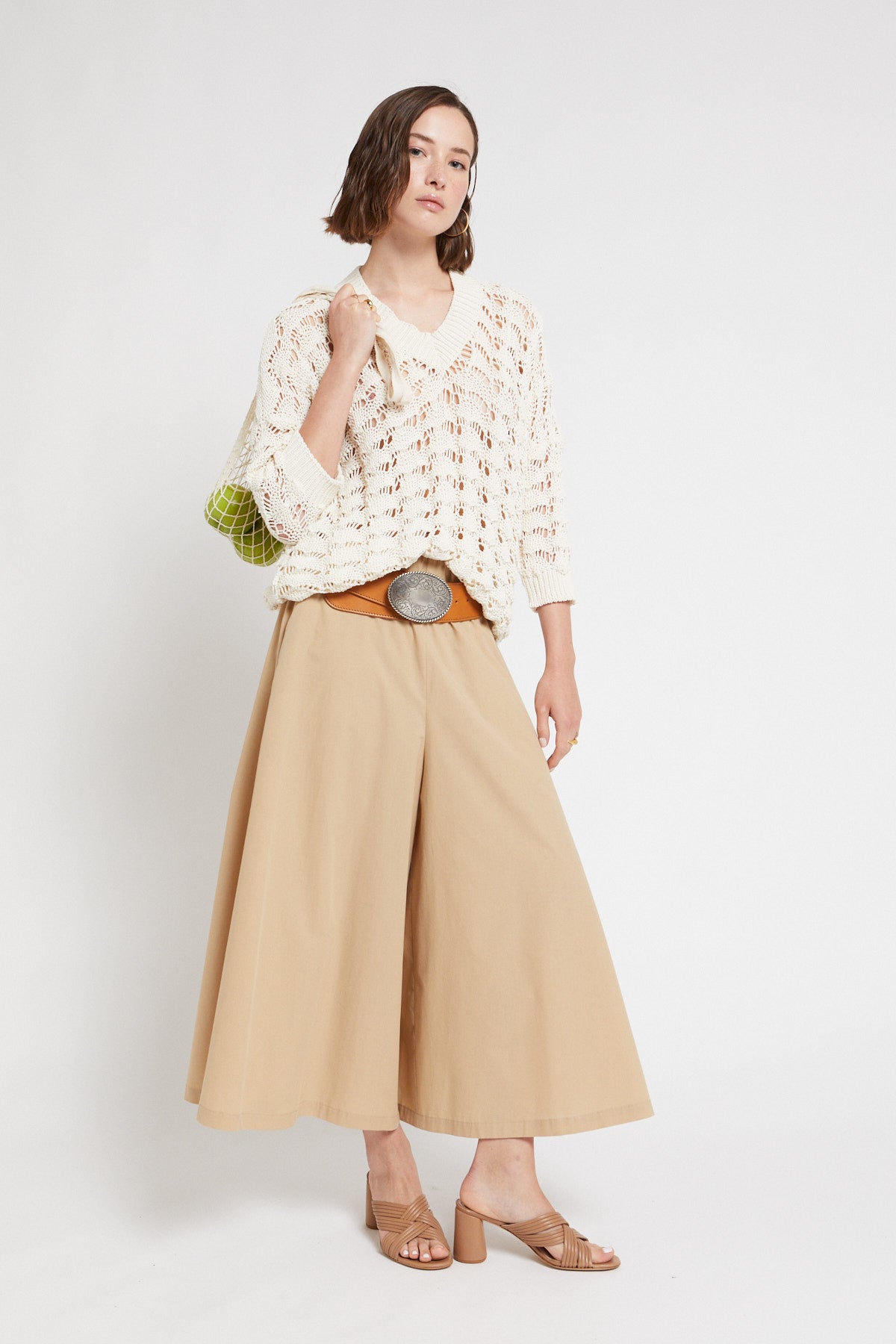 S5-DK9206 Maglione Crochet Latte