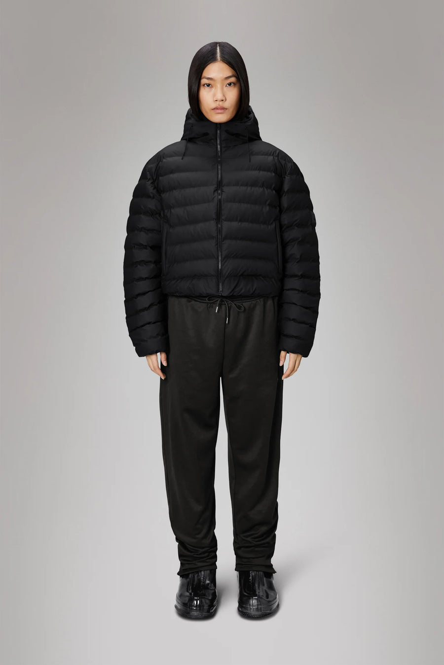 W4-15820 Piumino Lohja Short Puffer Black Woman