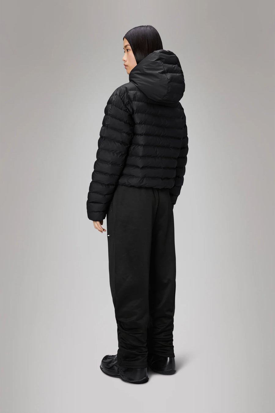 W4-15820 Piumino Lohja Short Puffer Black Woman