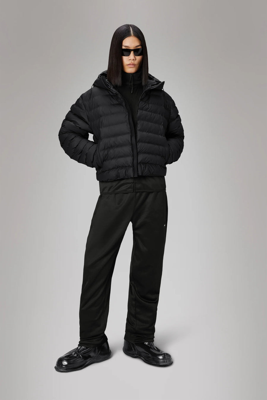 W4-15820 Piumino Lohja Short Puffer Black Woman