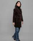 DW5-LUANA Spolverino Foderato Suede Moka Woman