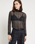 W5-DC5202 Maglia Dolcevita Stampa Check