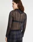W5-DC5202 Maglia Dolcevita Stampa Check