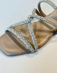 S5-8287 Ciabattina Nodo Strass Beige