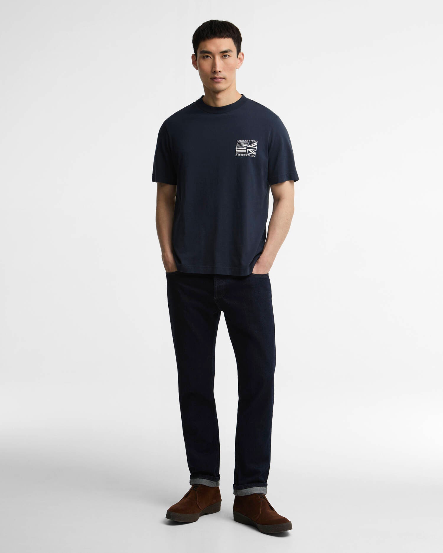 W6-1665 T-Shirt GRANGE Navy