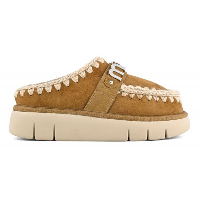 W6-Bounce Clog Metal Logo Cognac