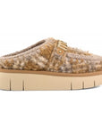 W6-Bounce Clog Plaid Teddy Fur Mercia Marron