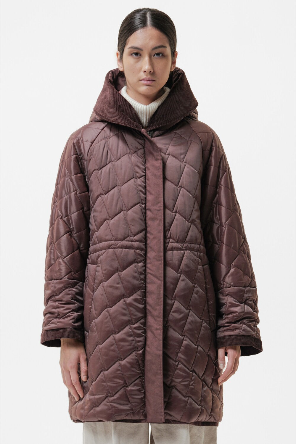 DW6-NAKO FIDENZA Parka Reversibile Cioccolato 215 Woman