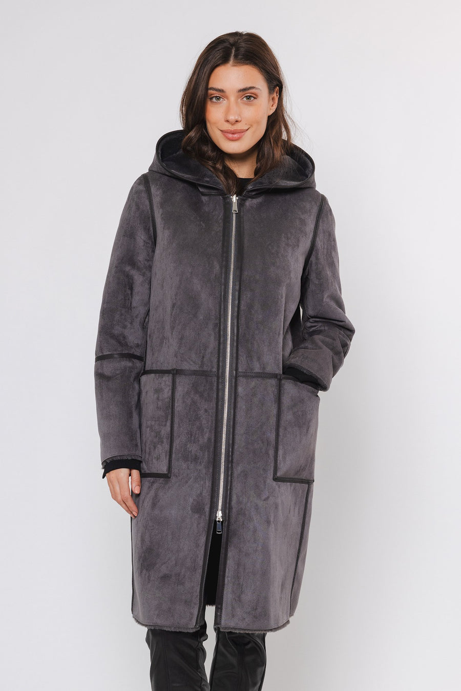 W4-OVA Reversible Coat Graphite