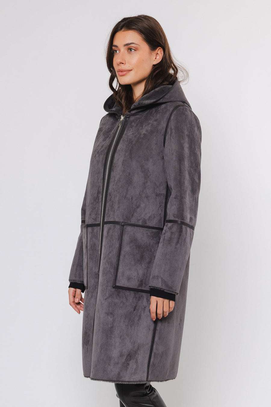 W4-OVA Reversible Coat Graphite