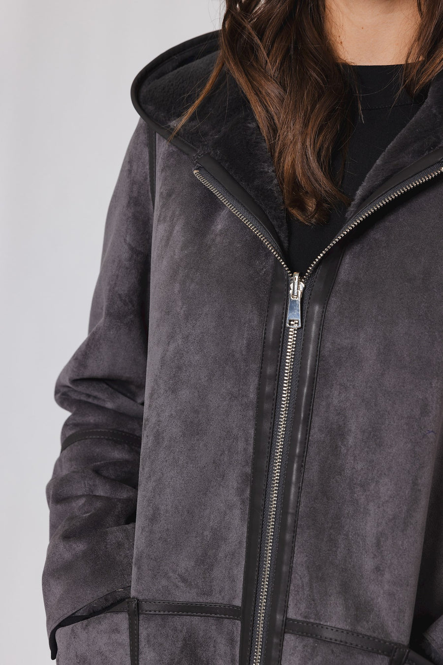 W4-OVA Reversible Coat Graphite