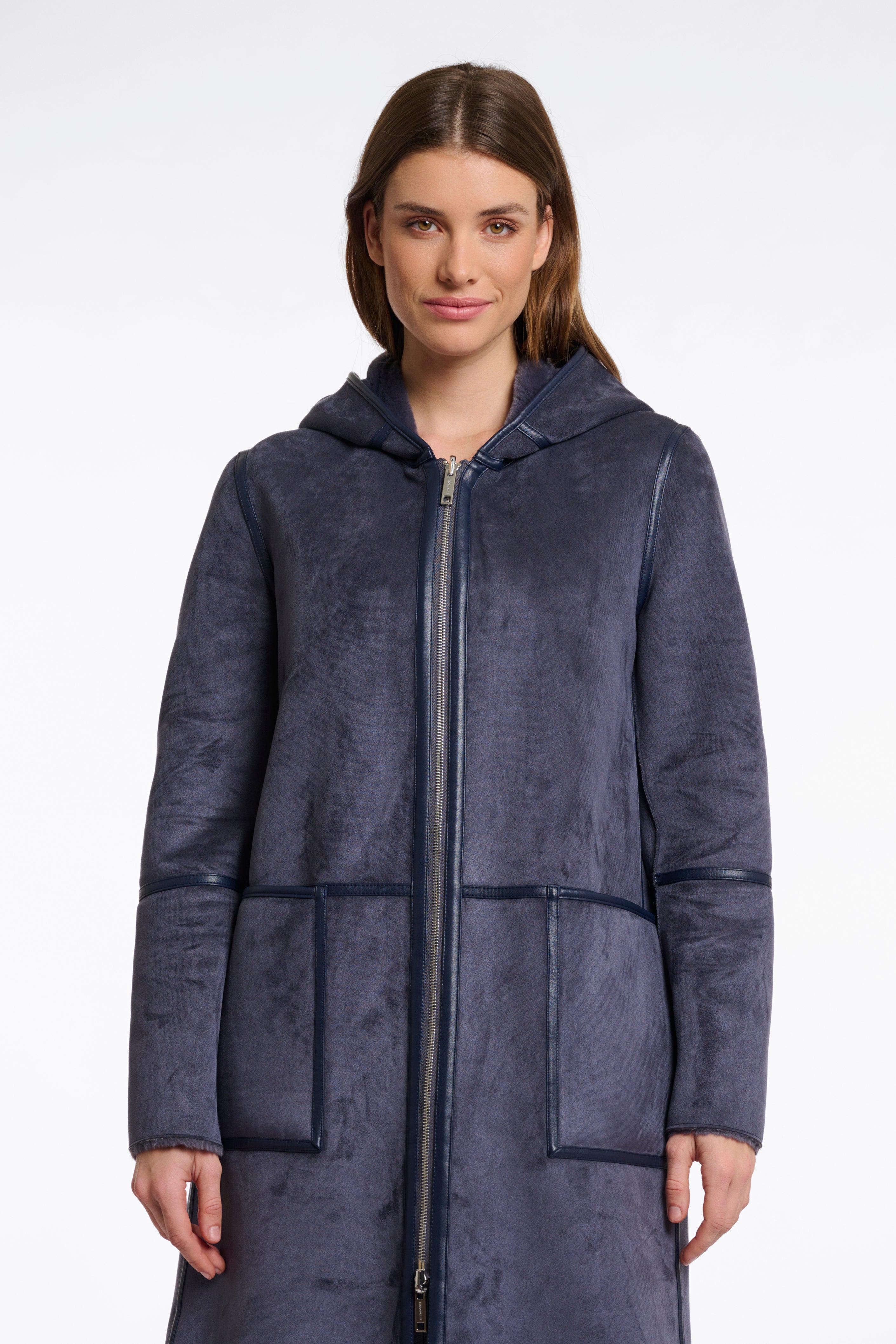 W5-OVA Coat Reversibile Night Grey