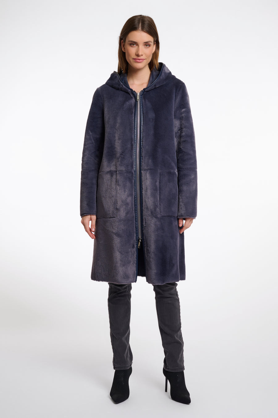 W5-OVA Coat Reversibile Night Grey