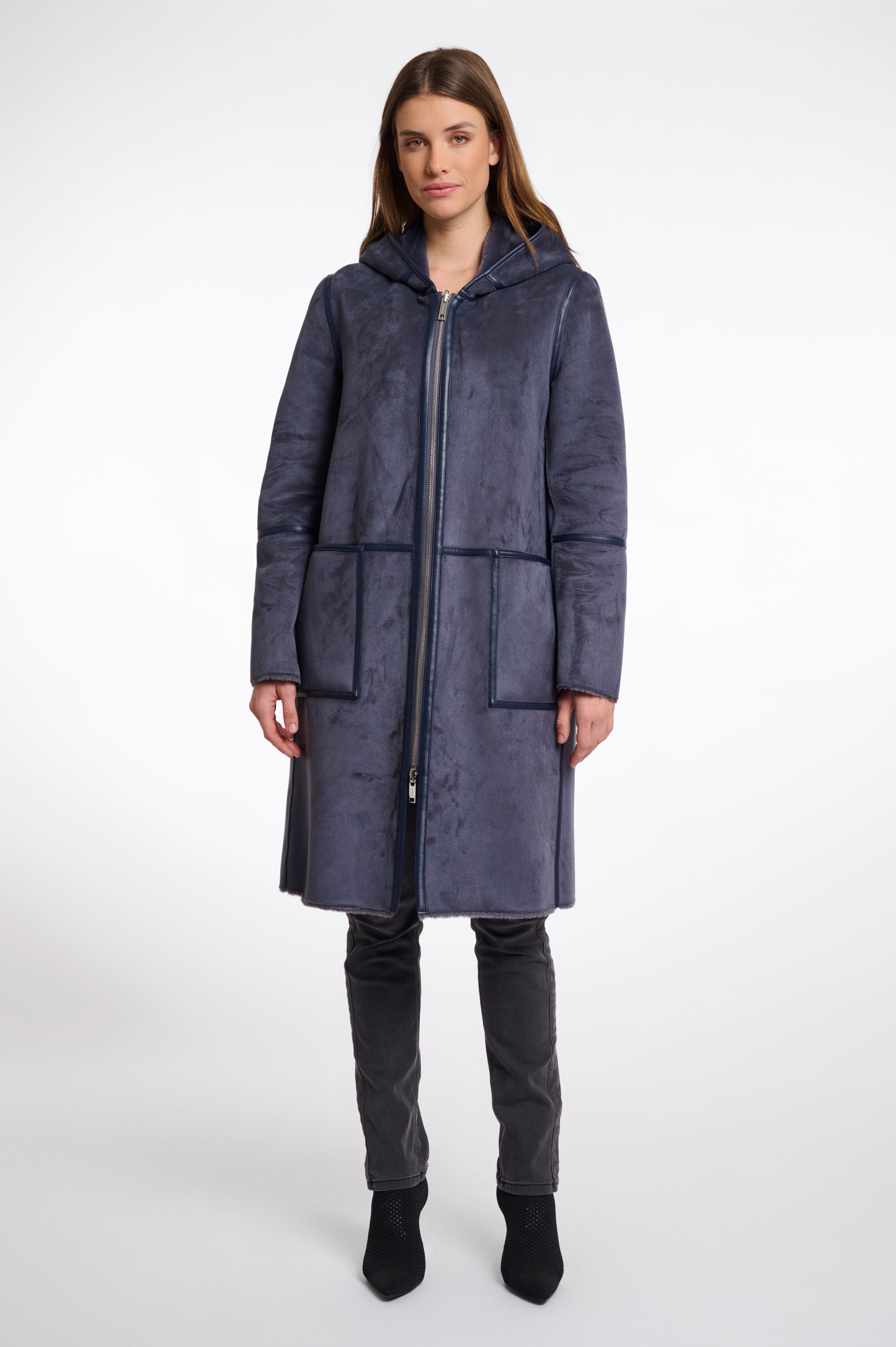 W5-OVA Coat Reversibile Night Grey
