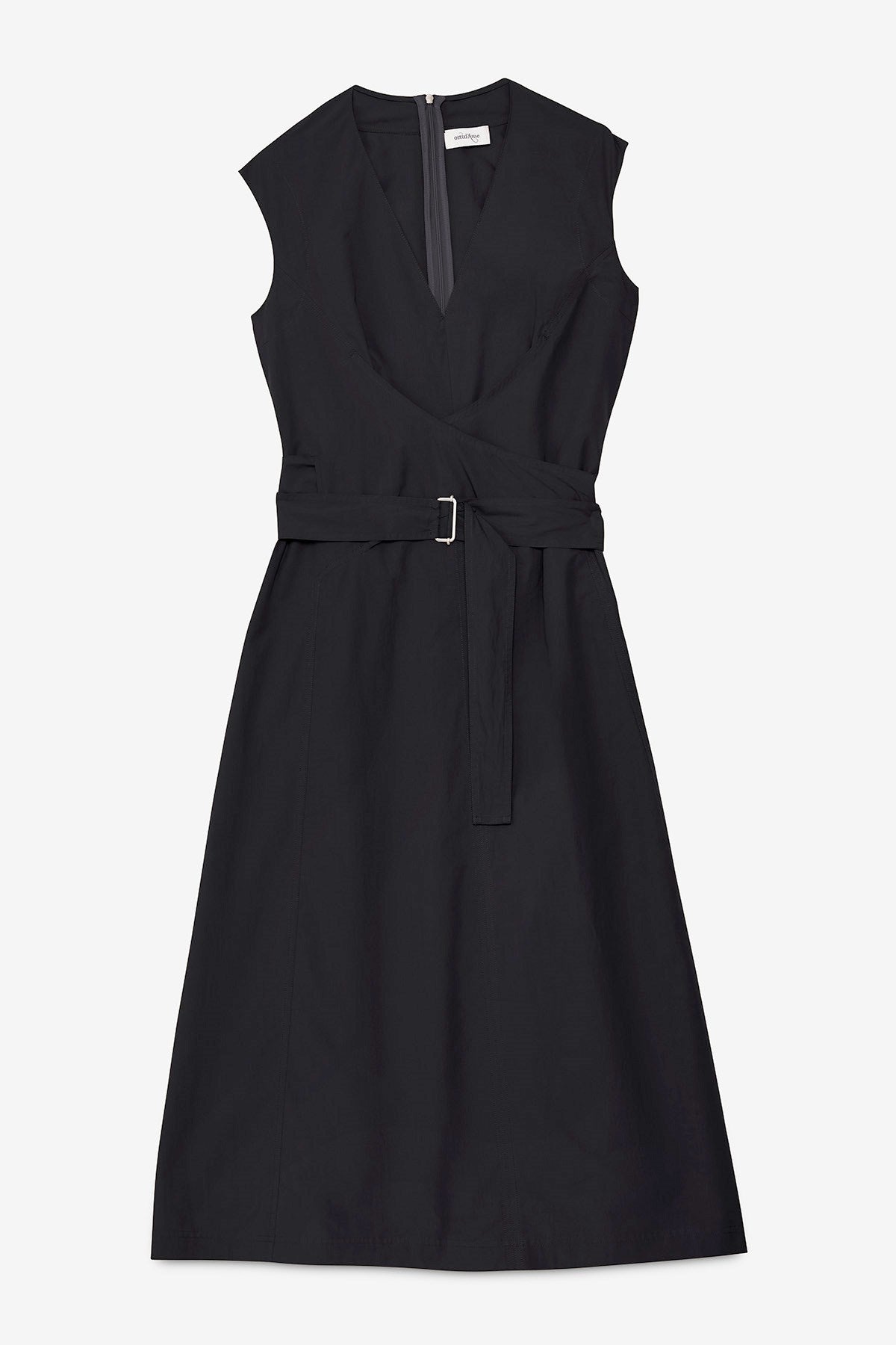 S6-DA5361 Abito Incrocio Cotone Nero