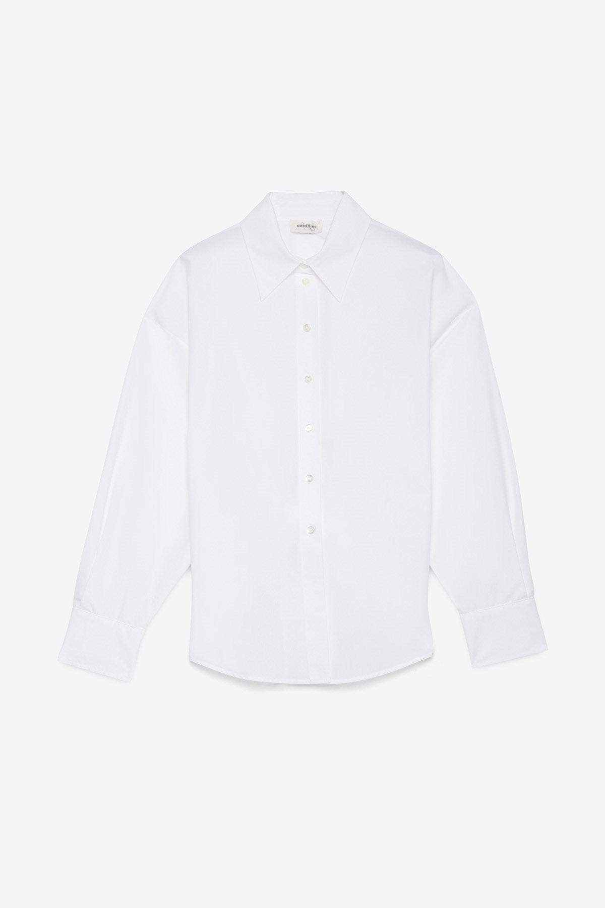 S6-DC5244 Camicia Manica Lunga Fiocco Bianca