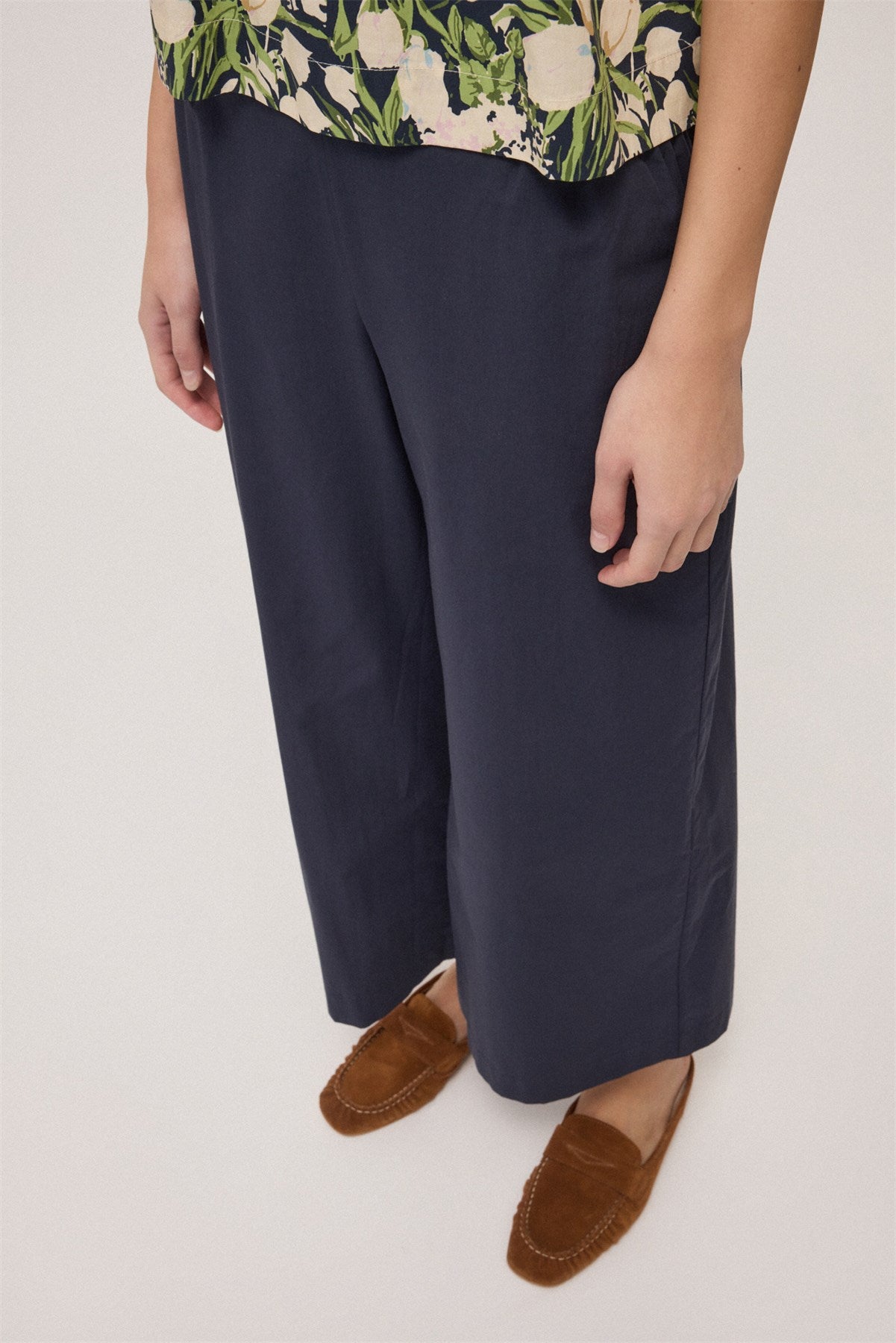 S6-DP9741-2 Pantalone Cotone Cropped Night