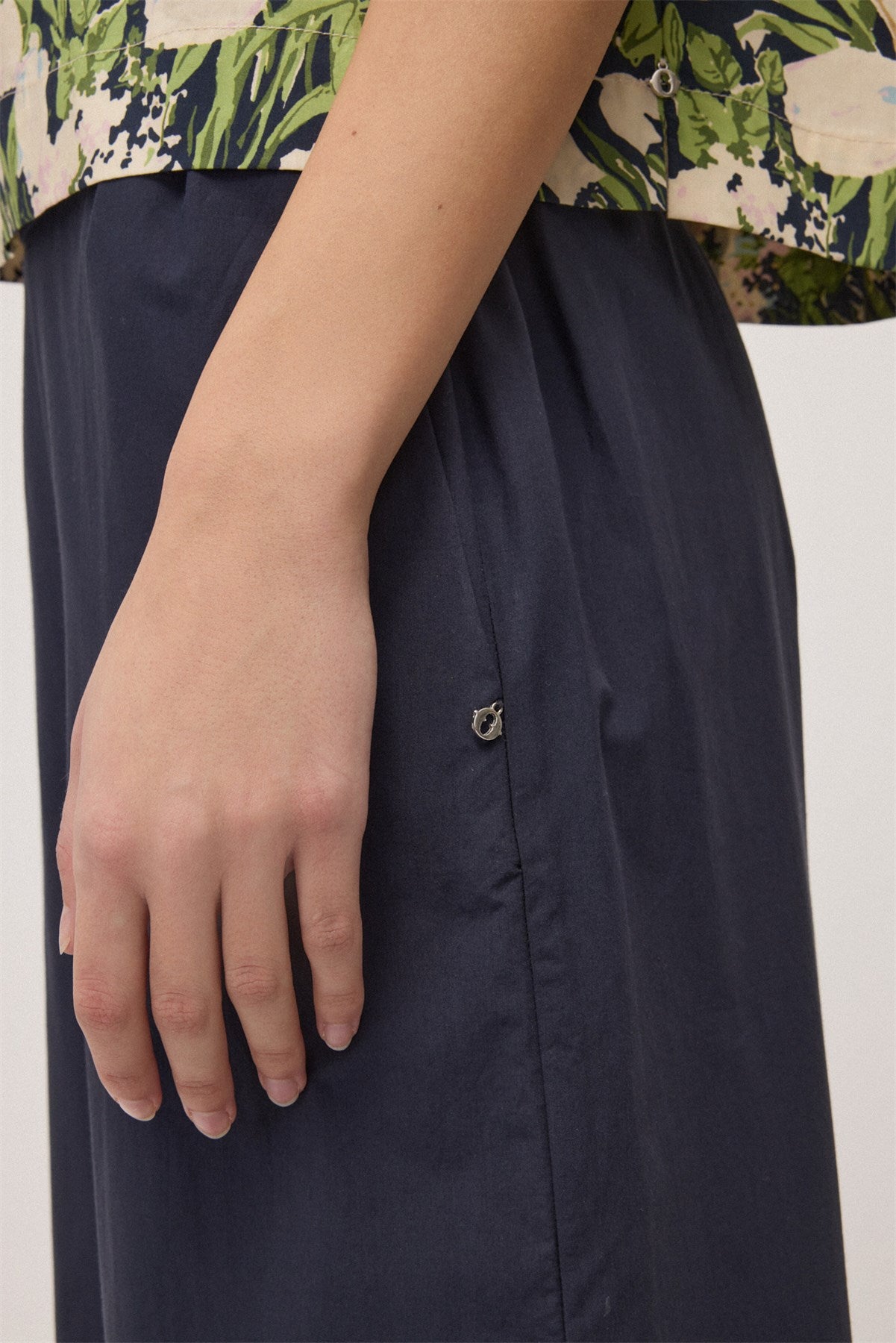 S6-DP9741-2 Pantalone Cotone Cropped Night