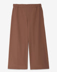 S6-DP9741-2 Pantalone Cotone Cropped Cioccolata