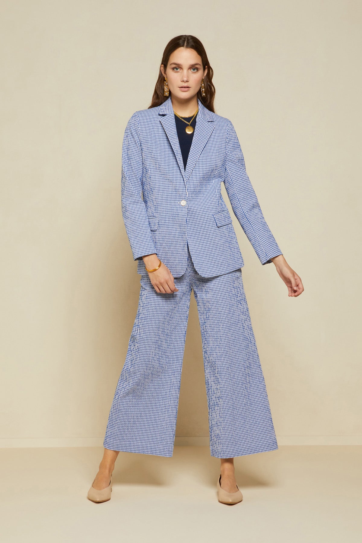 S4-DG5999 Giacca Vichy Blu