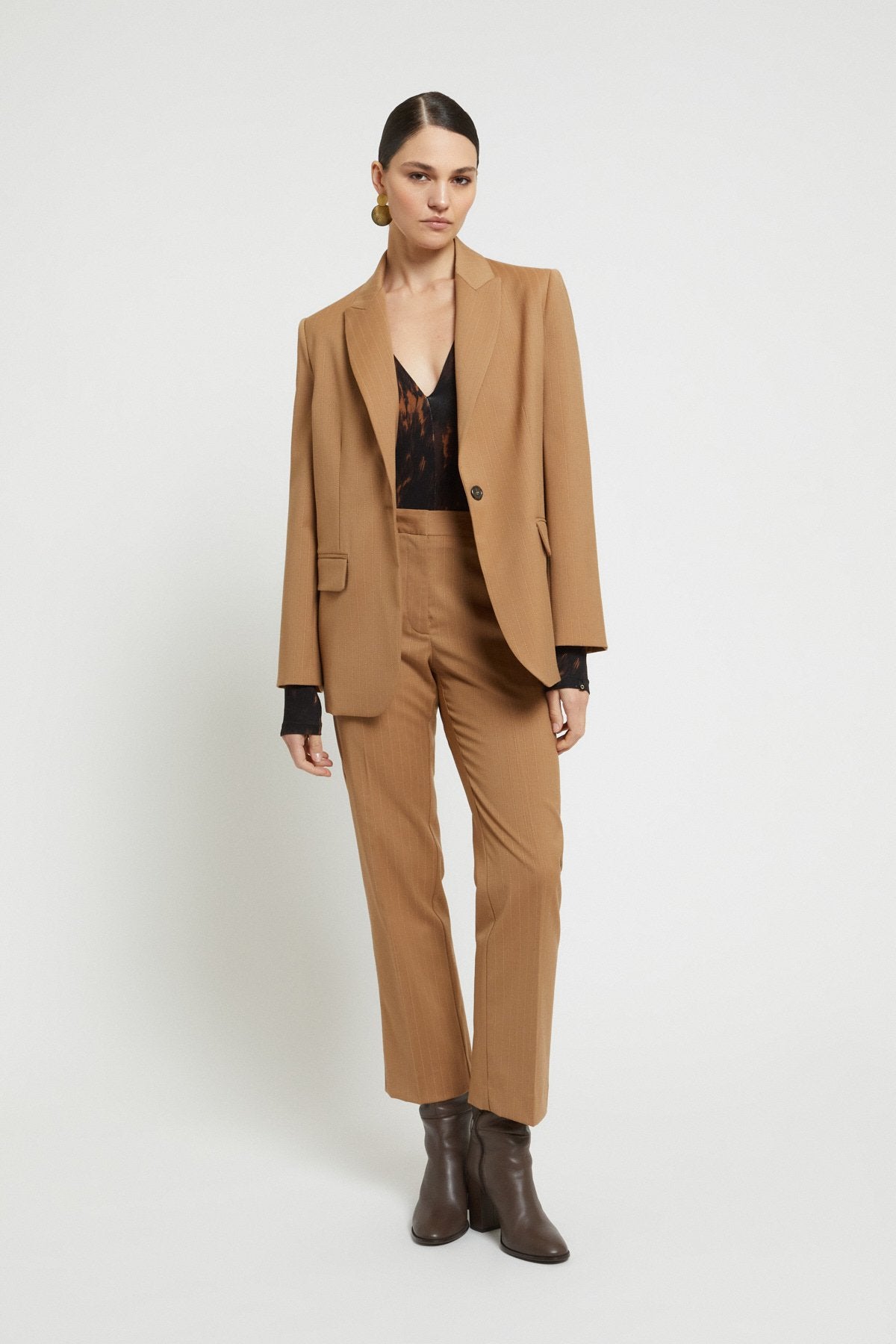 W5-DG6159 Giacca Gessato Sesamo