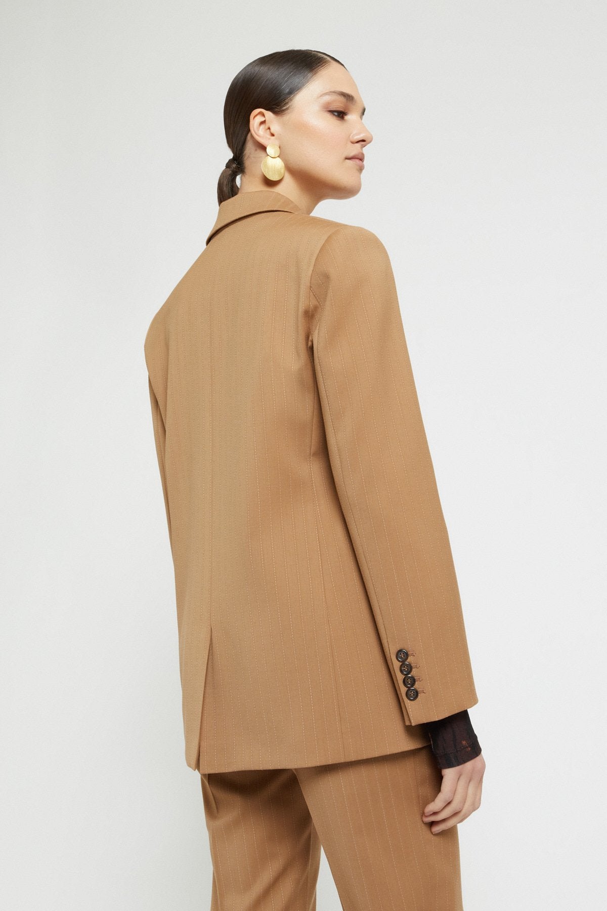 W5-DG6159 Giacca Gessato Sesamo