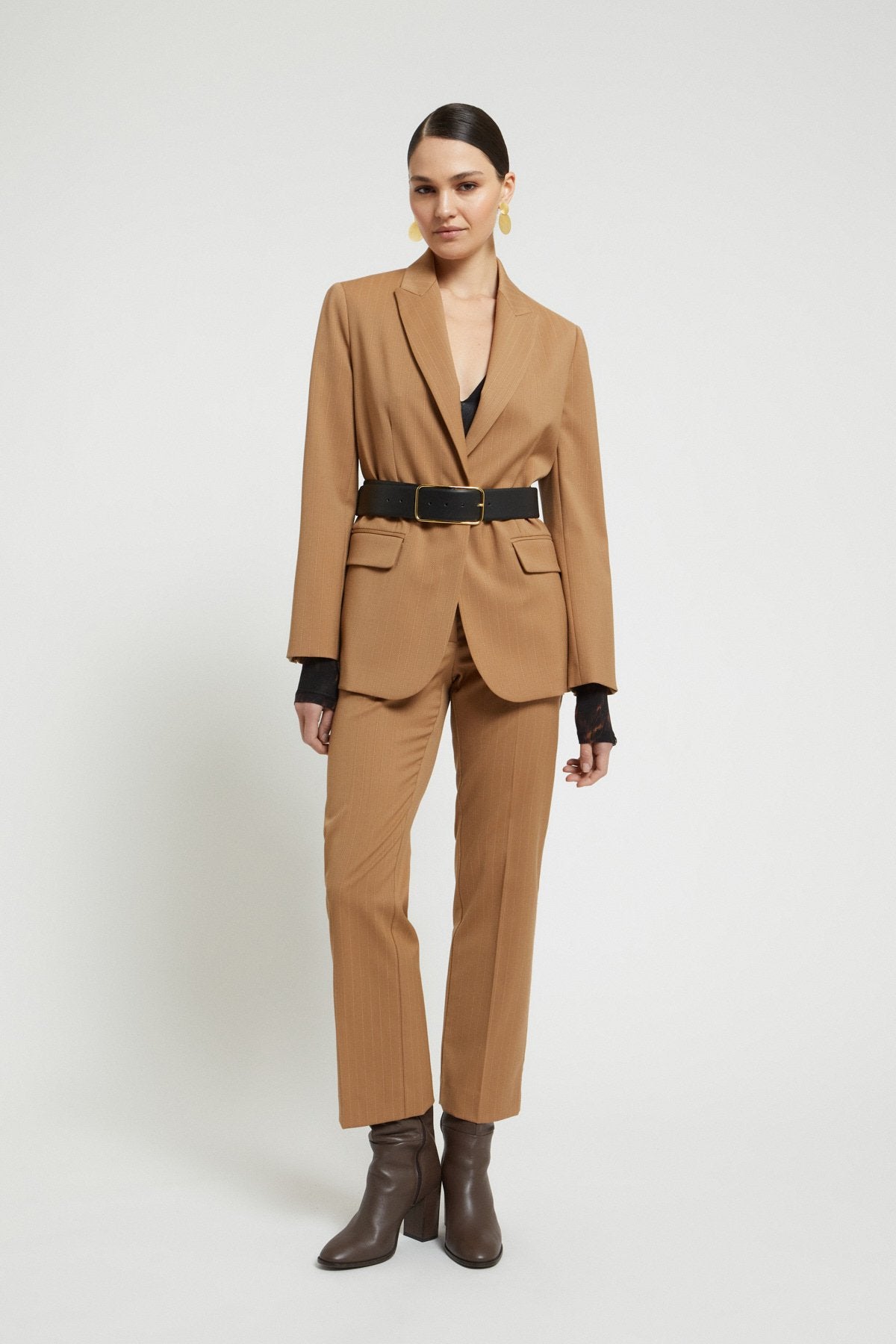 W5-DG6159 Giacca Gessato Sesamo