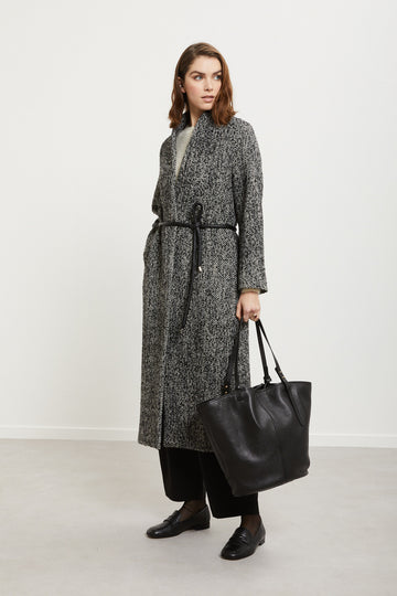 W5-DJ0070 Cappotto Lungo In Misto Lana