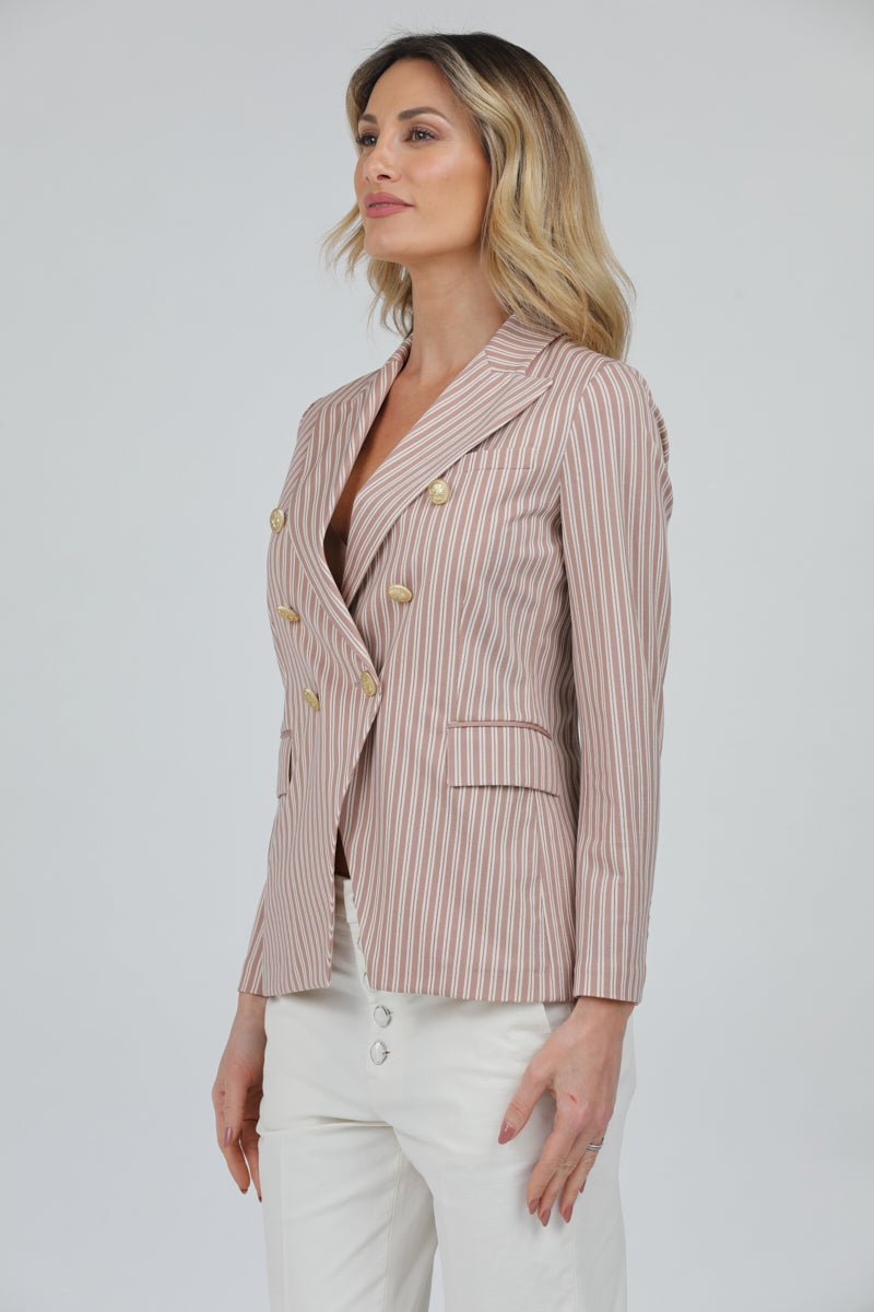 SD4-D3069 Blazer Doppiopetto Oxford Skin Woman