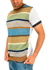 S4-BENNY T-Shirt Rigata Multicolor Var.1  Man