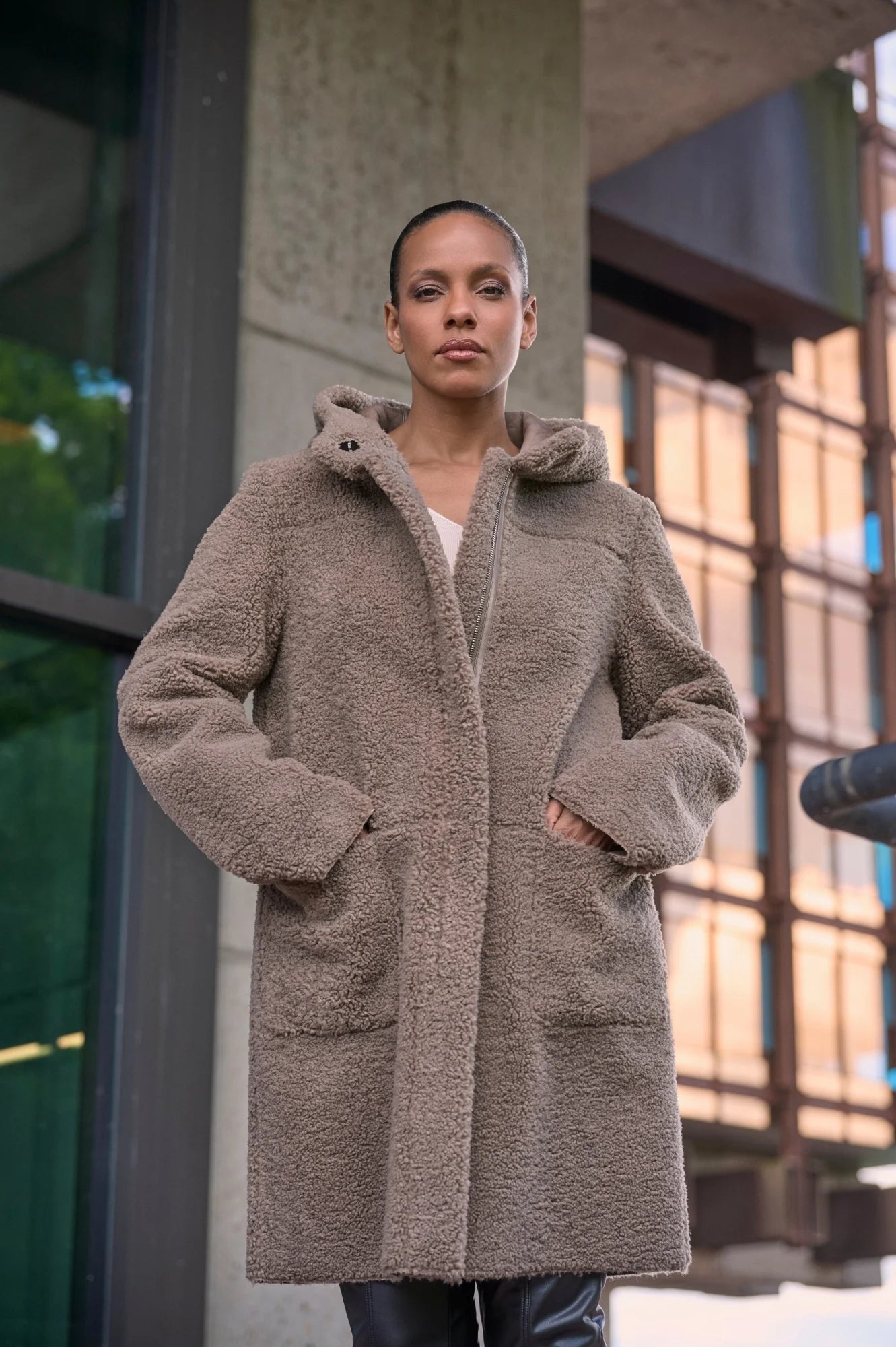 W5-ALINA Coat Reversibile Toffee