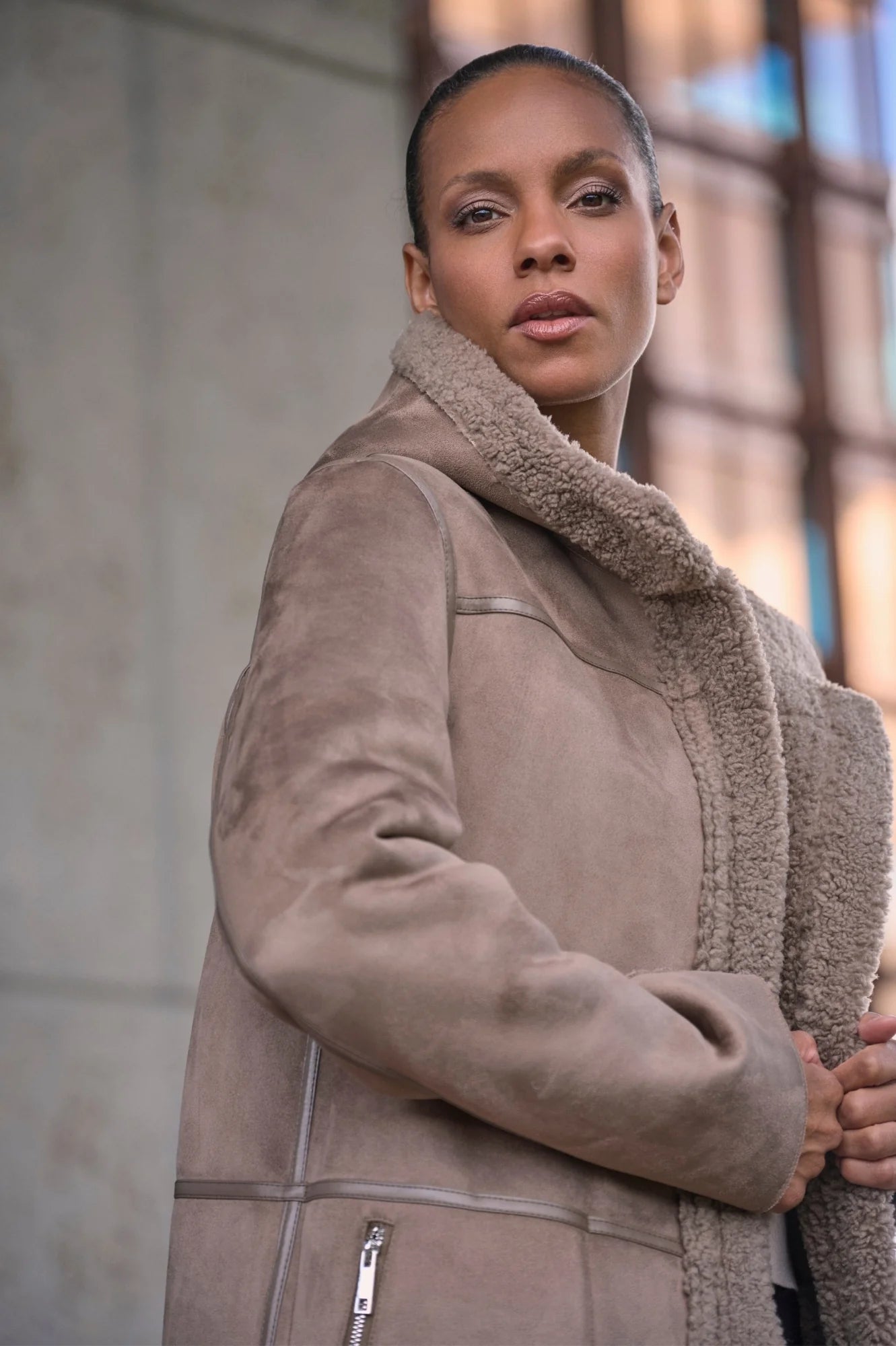 W5-ALINA Coat Reversibile Toffee