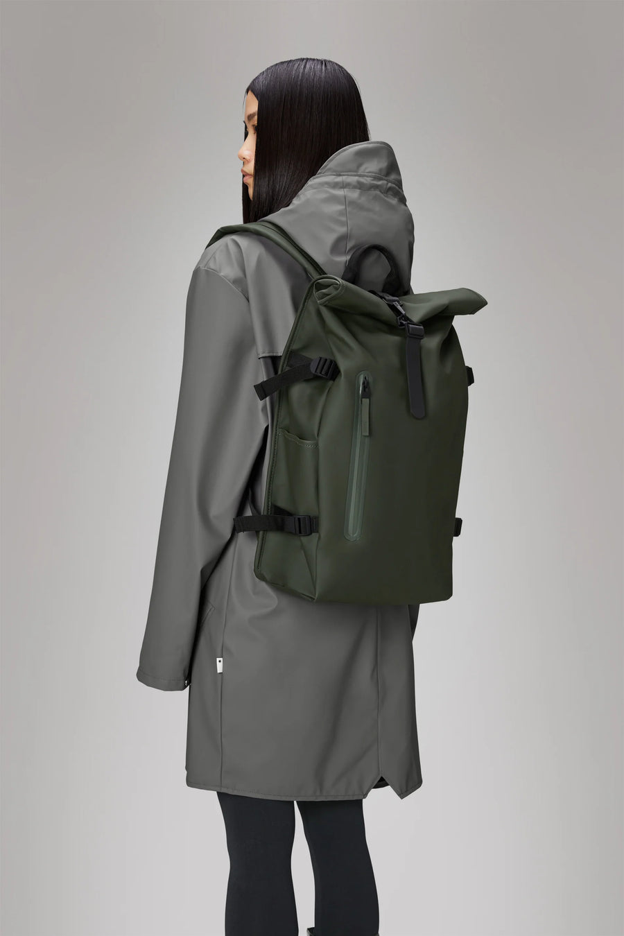 W4-14590 Rolltop Rucksack Large Green