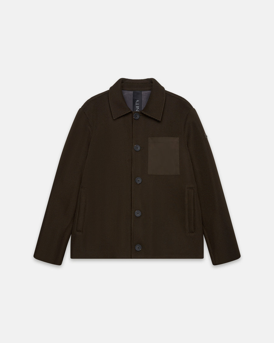 UW5-SAVAGE Overjacket Tricotech Brown Man